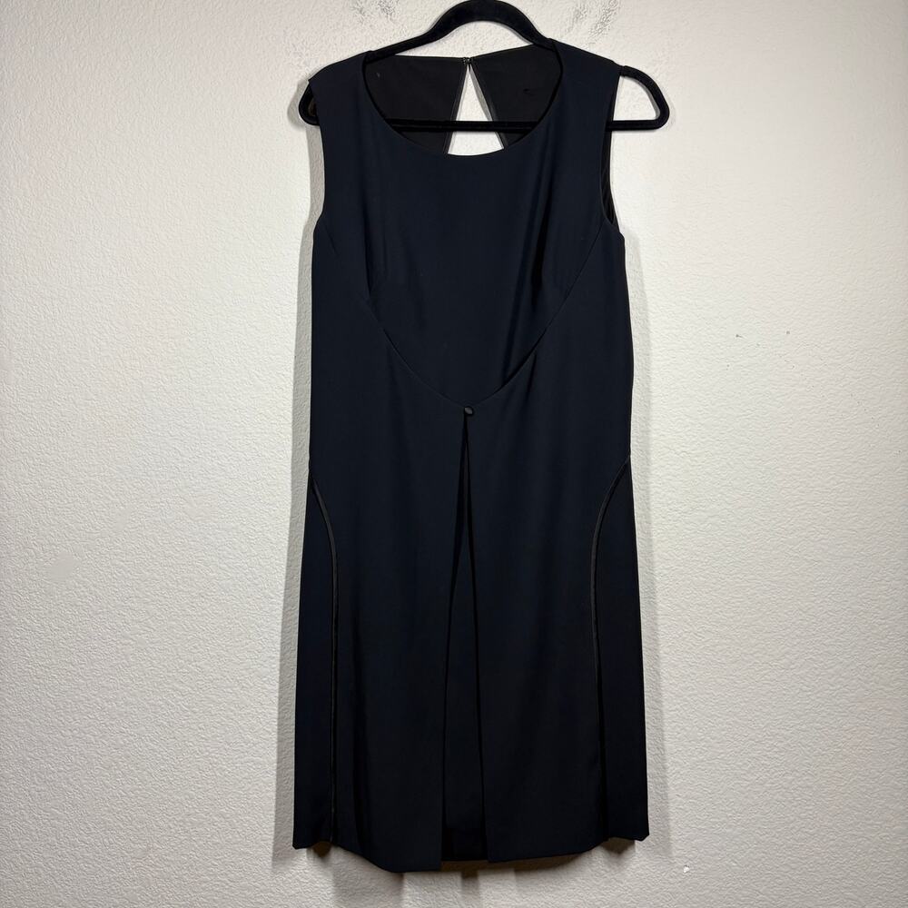 Armani Collezioni Size 10 Shift Dress Black Sleeveless